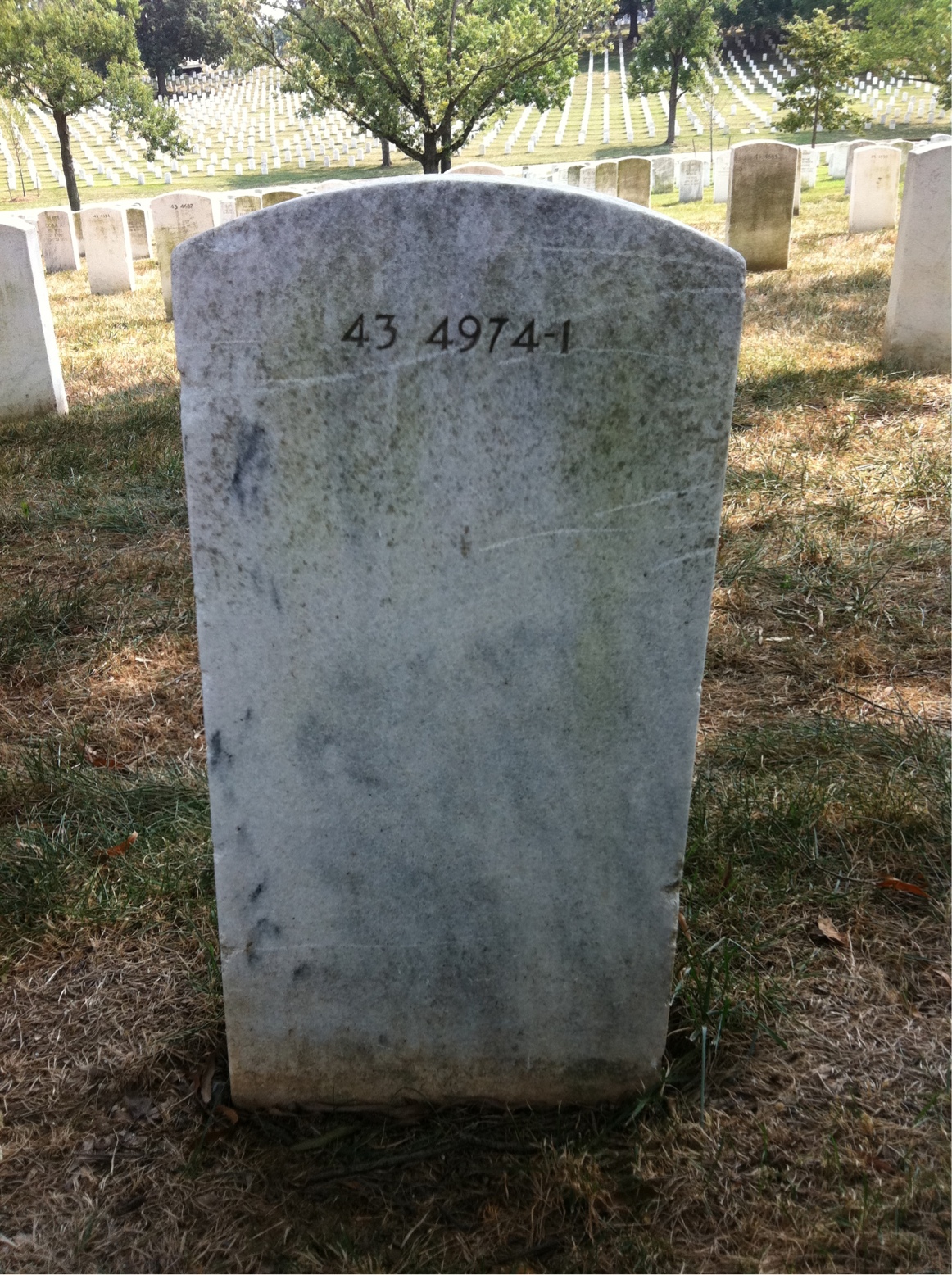 Back of headstone — Wayne Arnold Thomas