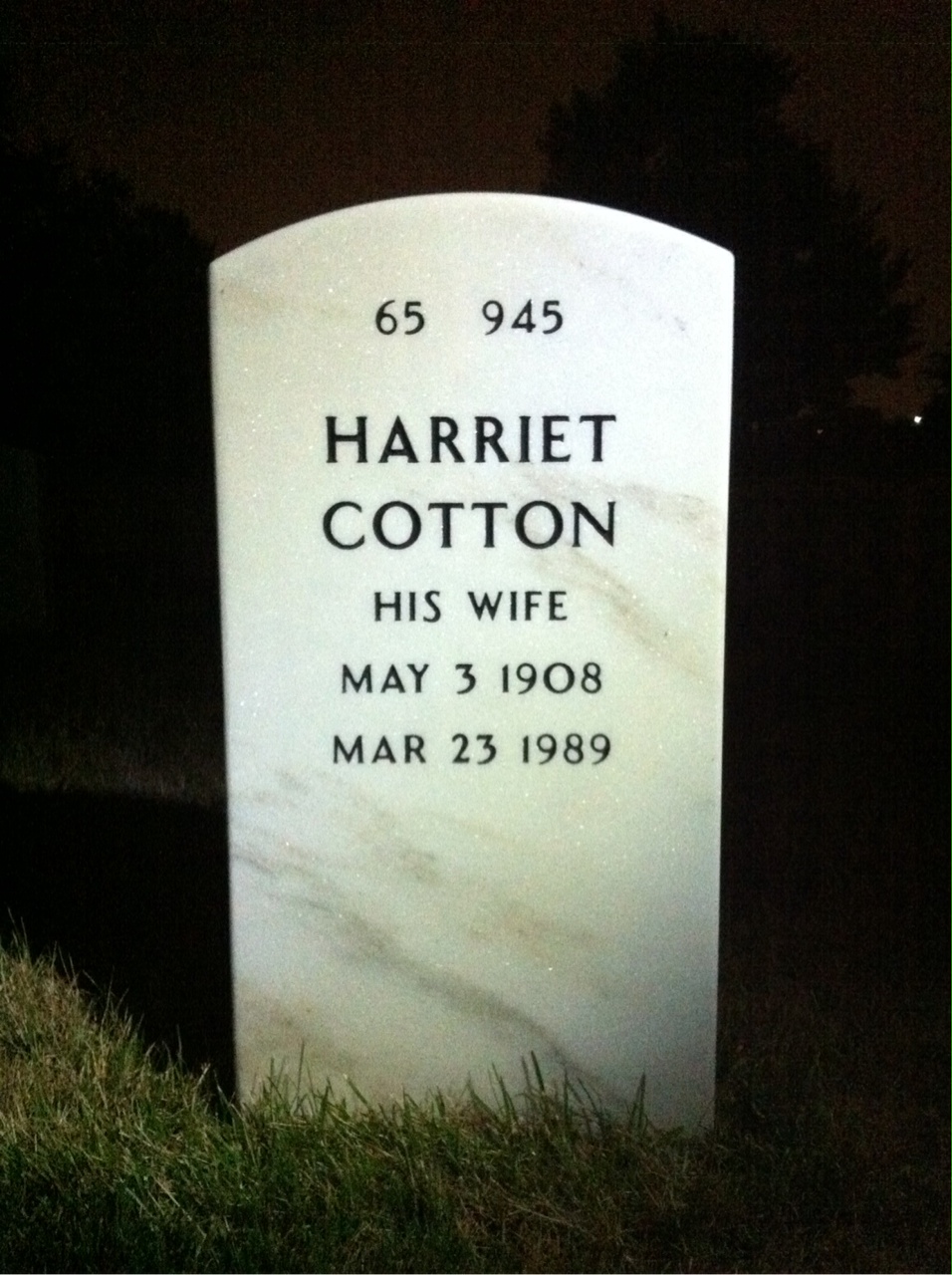 Back of headstone — Joseph Keyes