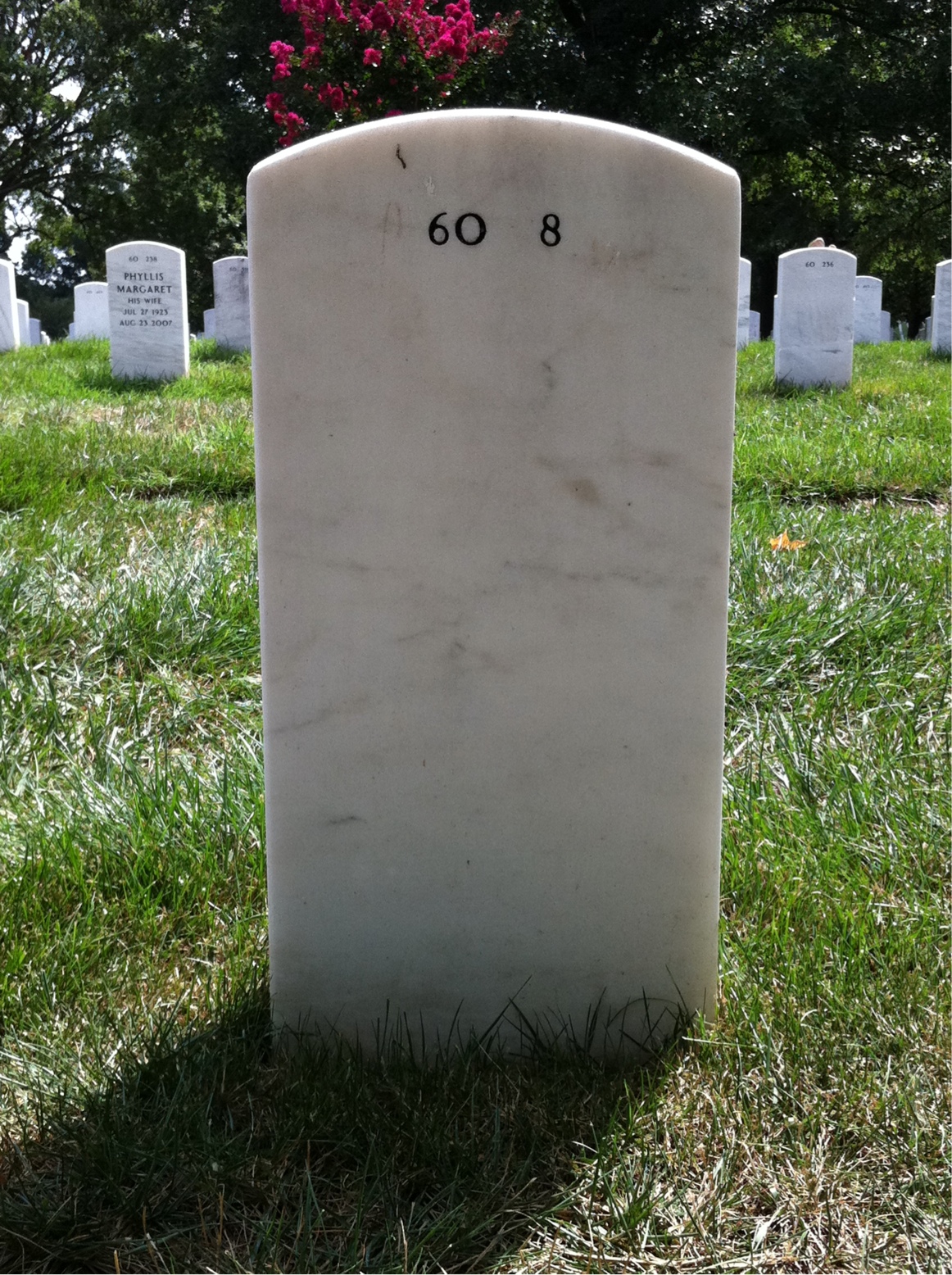 Back of headstone — Bruce Beal