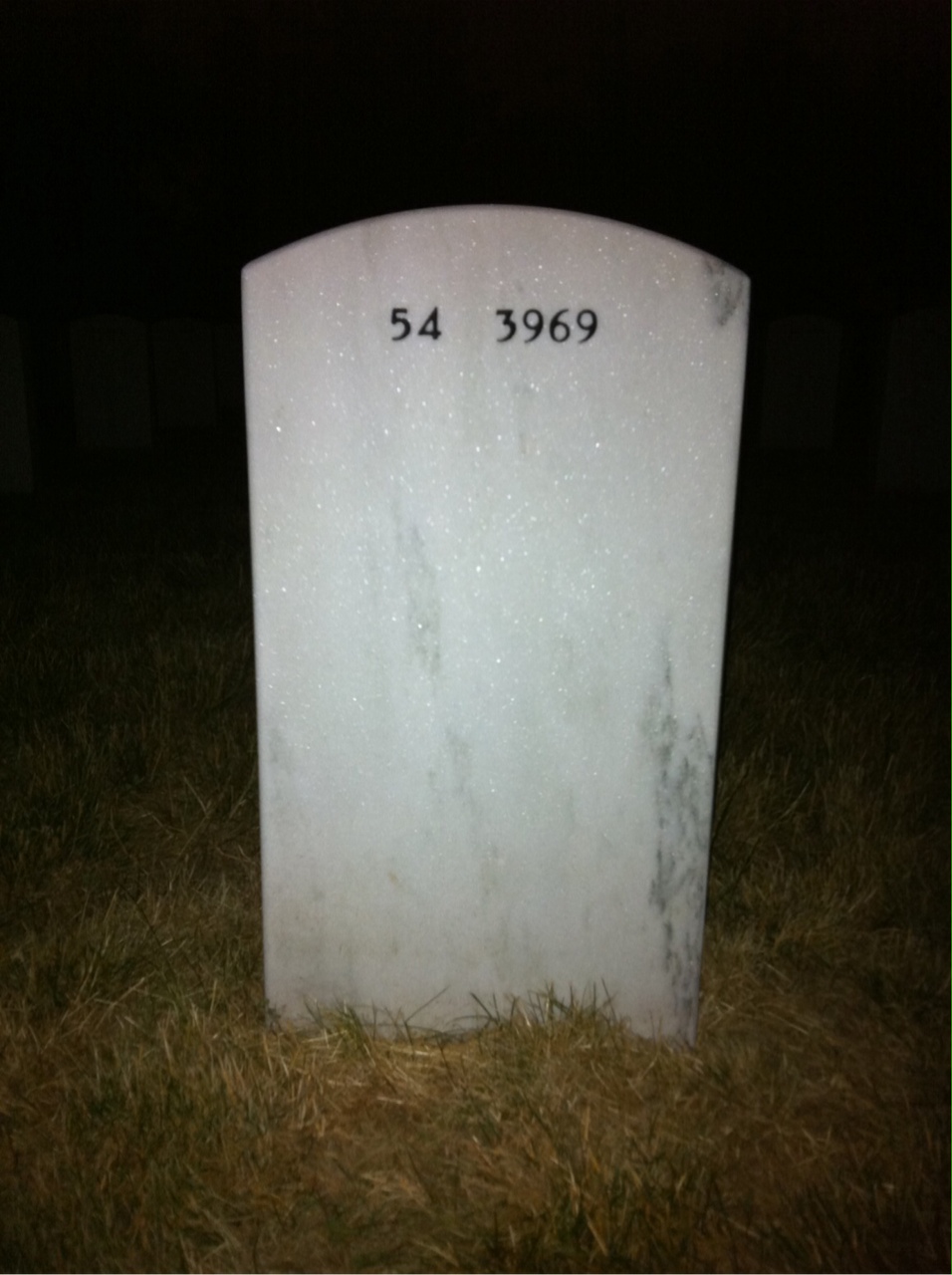 Back of headstone — Van Brown