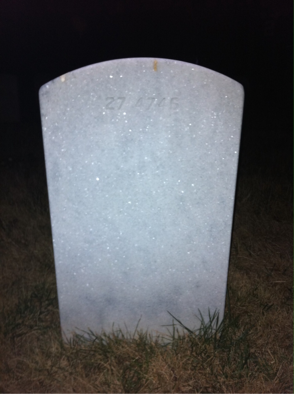 Back of headstone — William Murrell