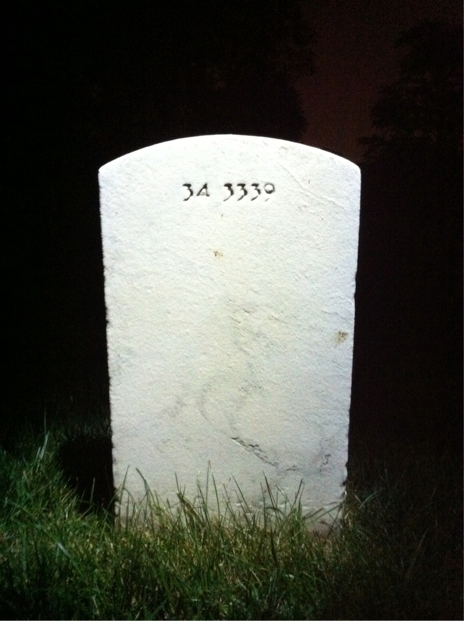 Back of headstone — William Monahan
