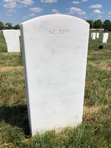 Back of headstone — Joel Morse