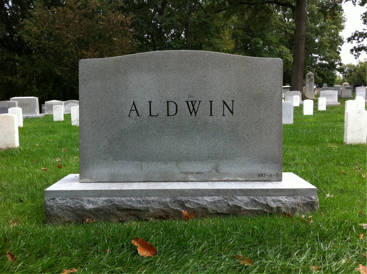 Back of headstone — Anne Aldwin