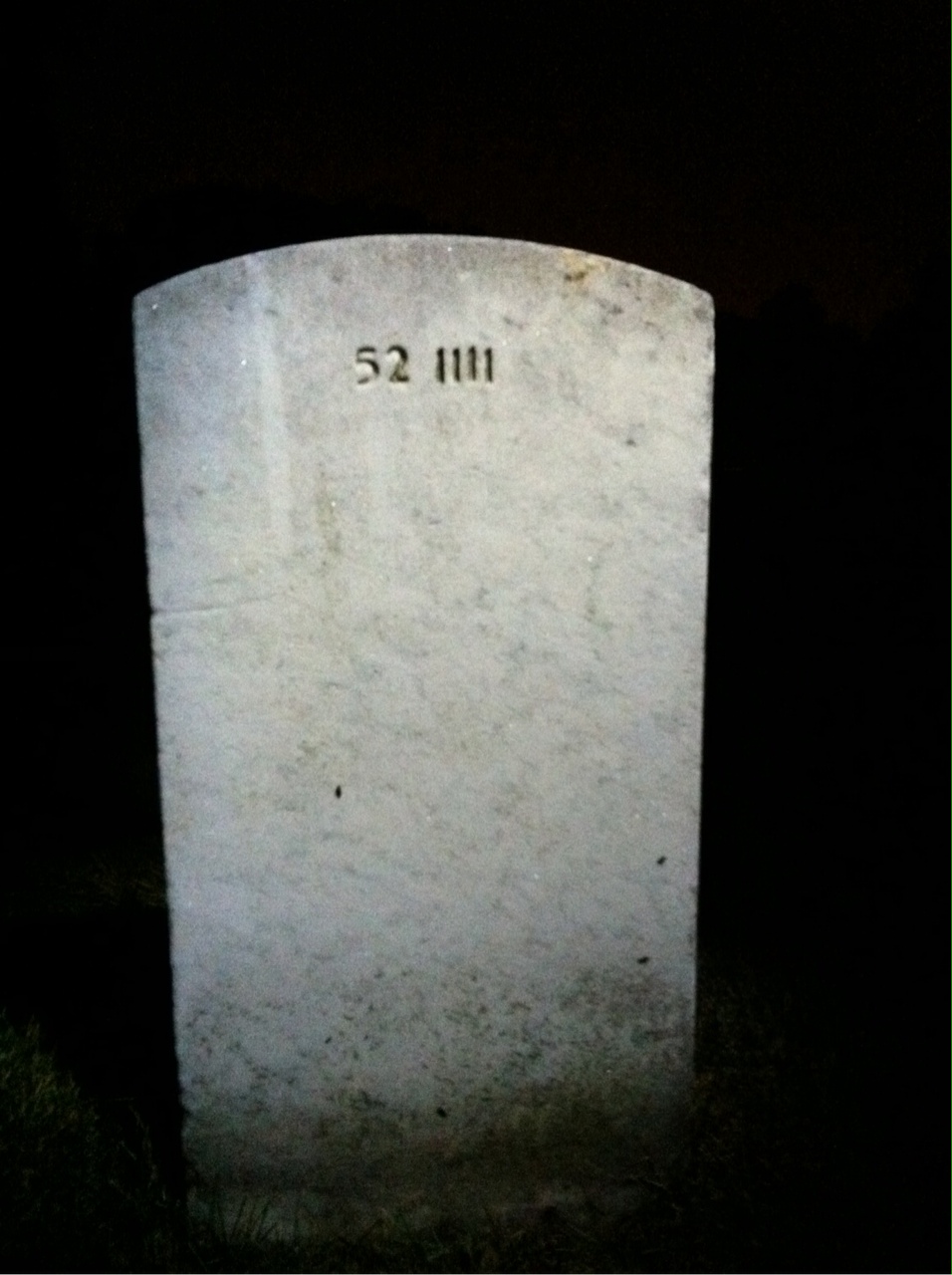 Back of headstone — William Herbert Weaver