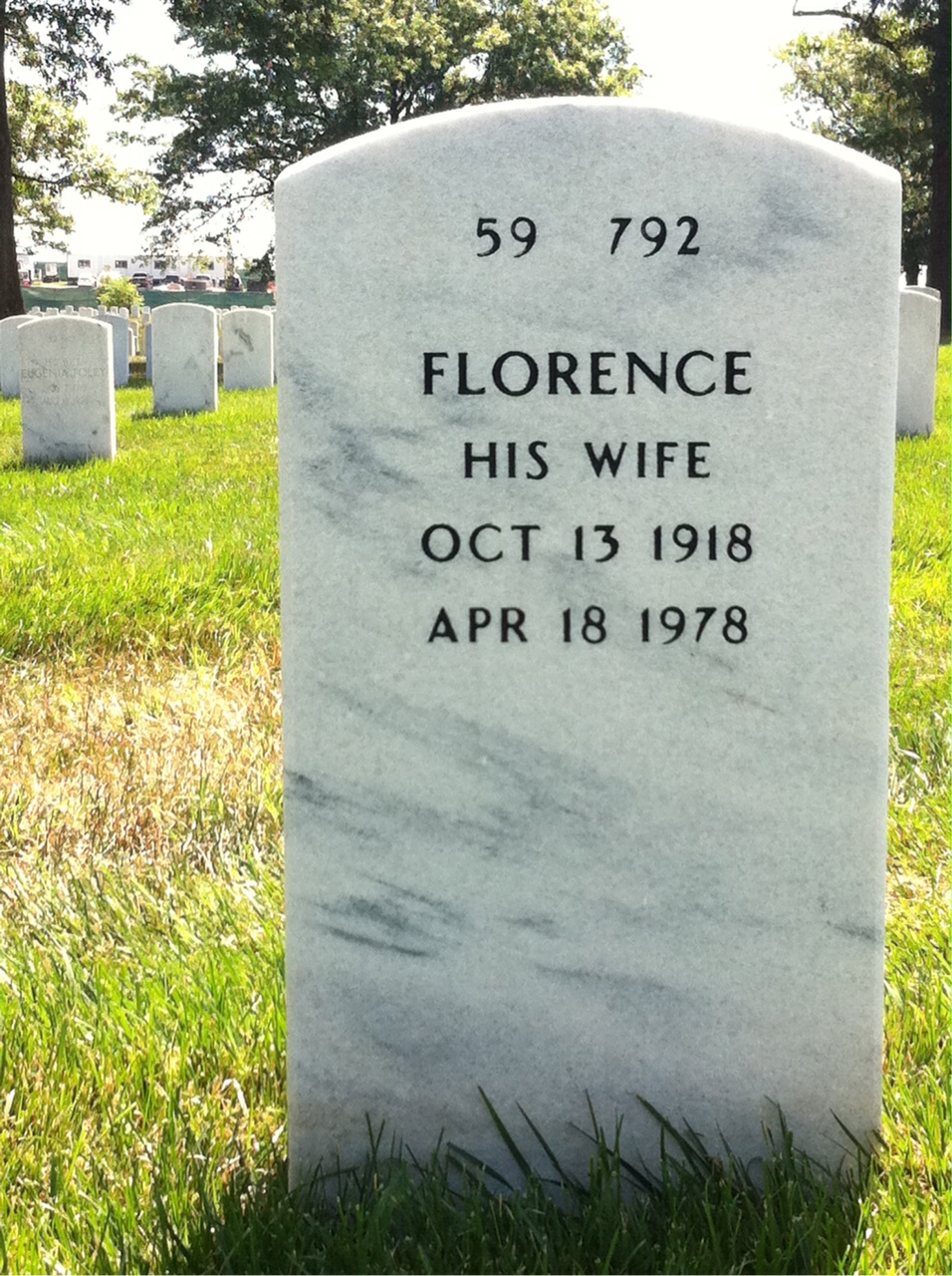 Back of headstone — Basil Balaker