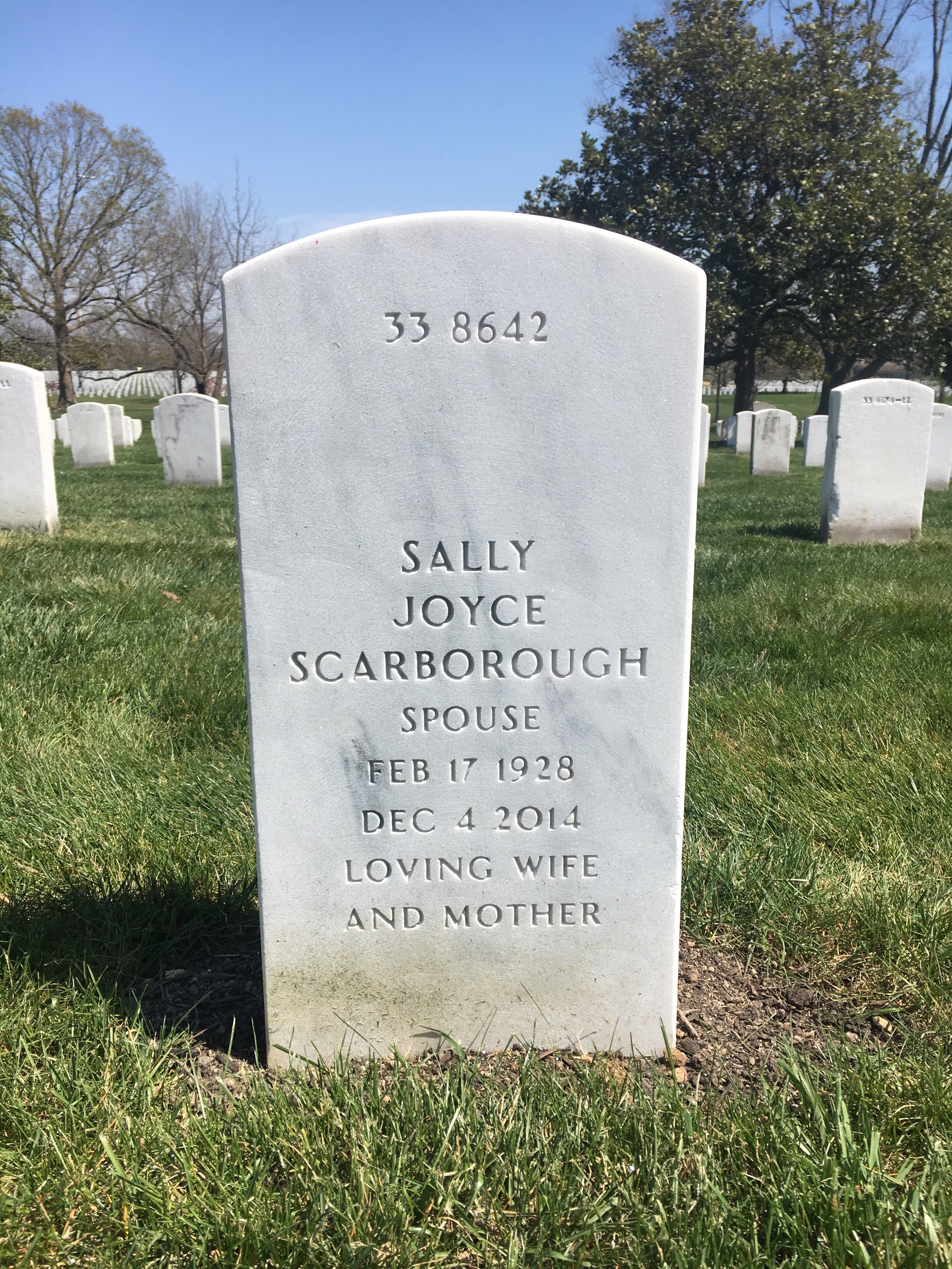 Back of headstone — William V Kelly