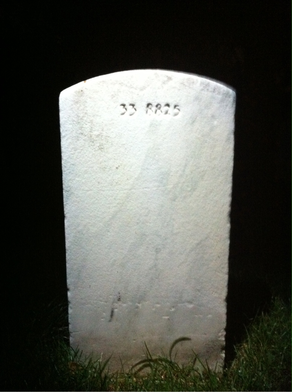Back of headstone — Walter Ash