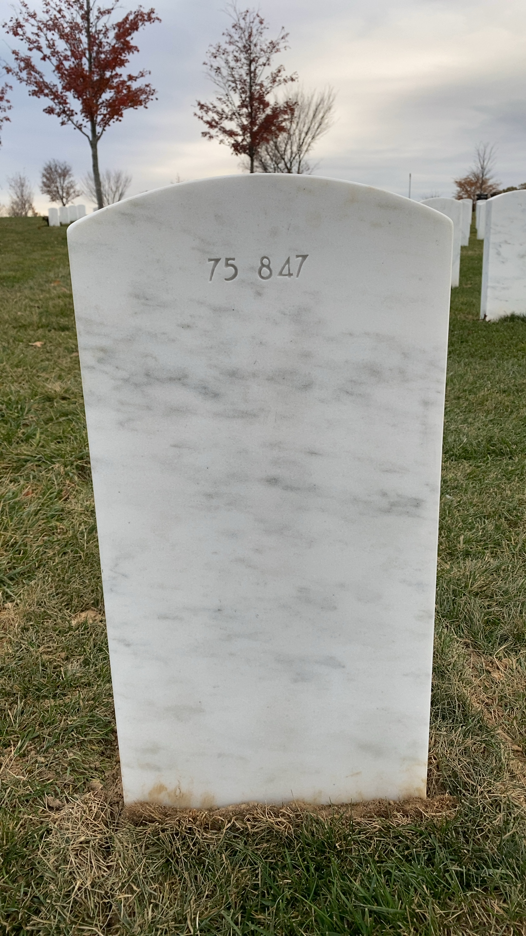 Back of headstone — Earl Minnich