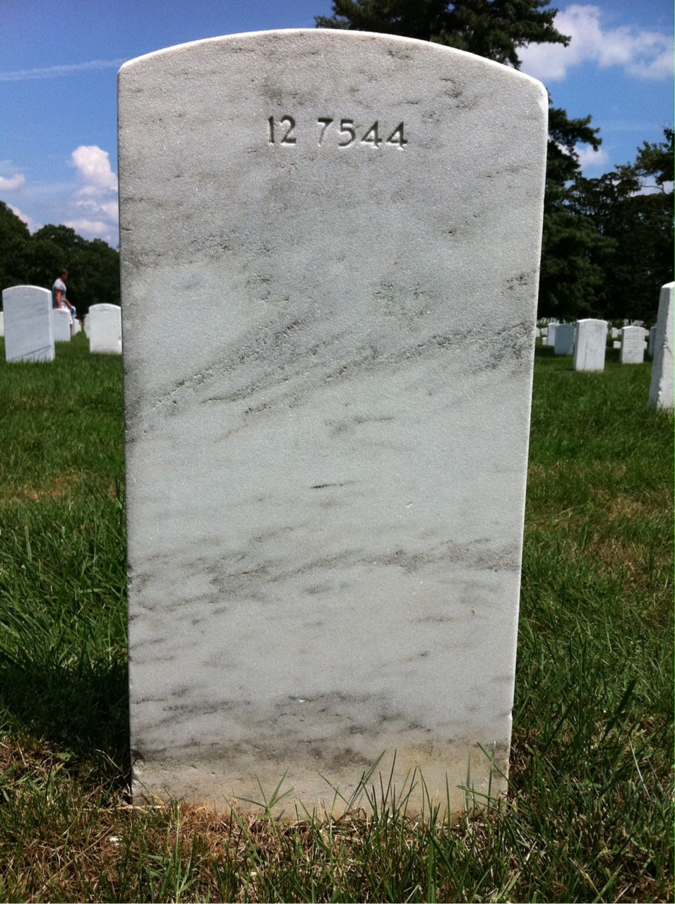 Back of headstone — William G Haack