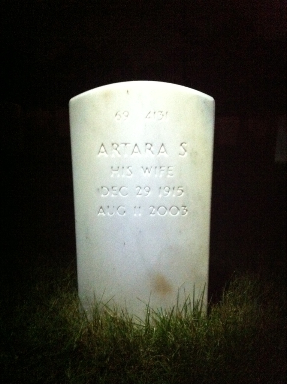 Back of headstone — William Rambo