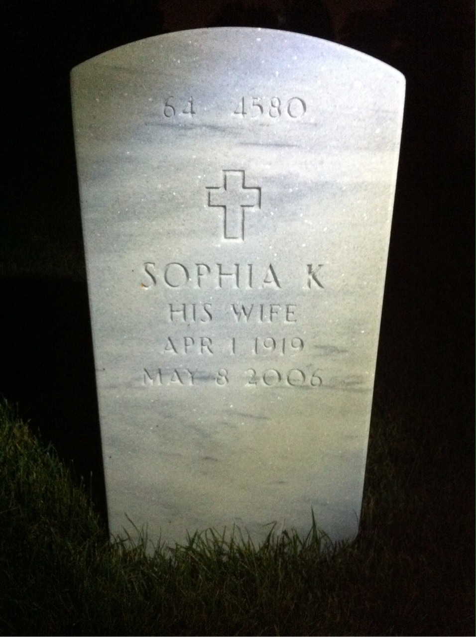 Back of headstone — Leo Ellenson