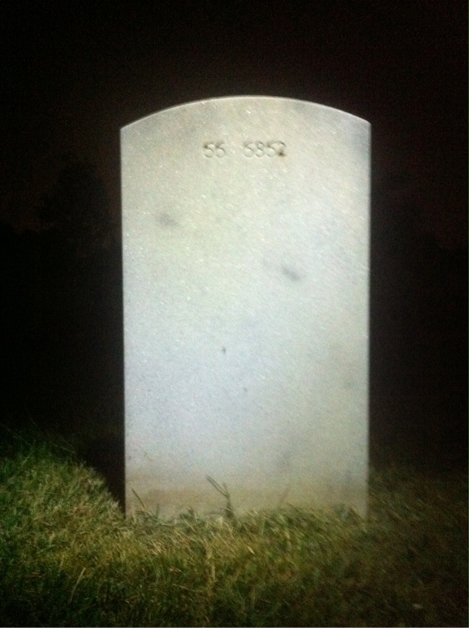 Back of headstone — William J Oppliger