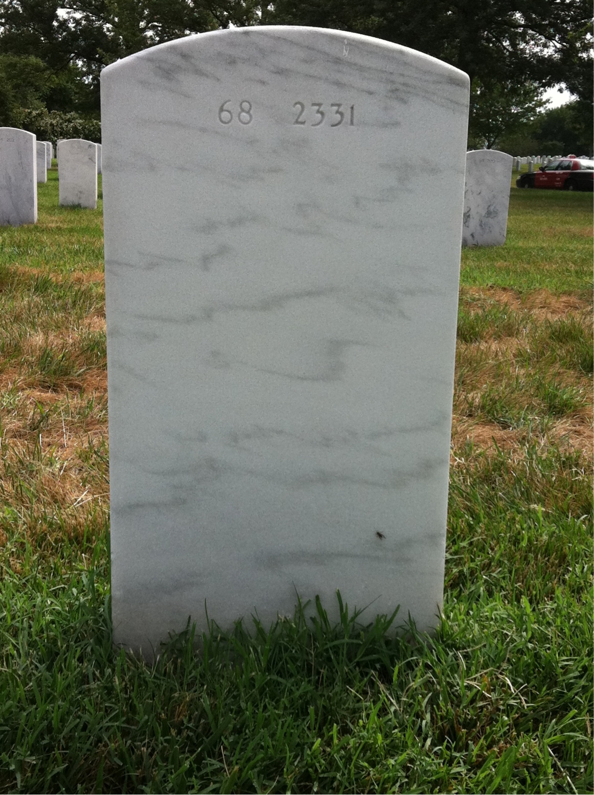 Back of headstone — Thomas R Hill