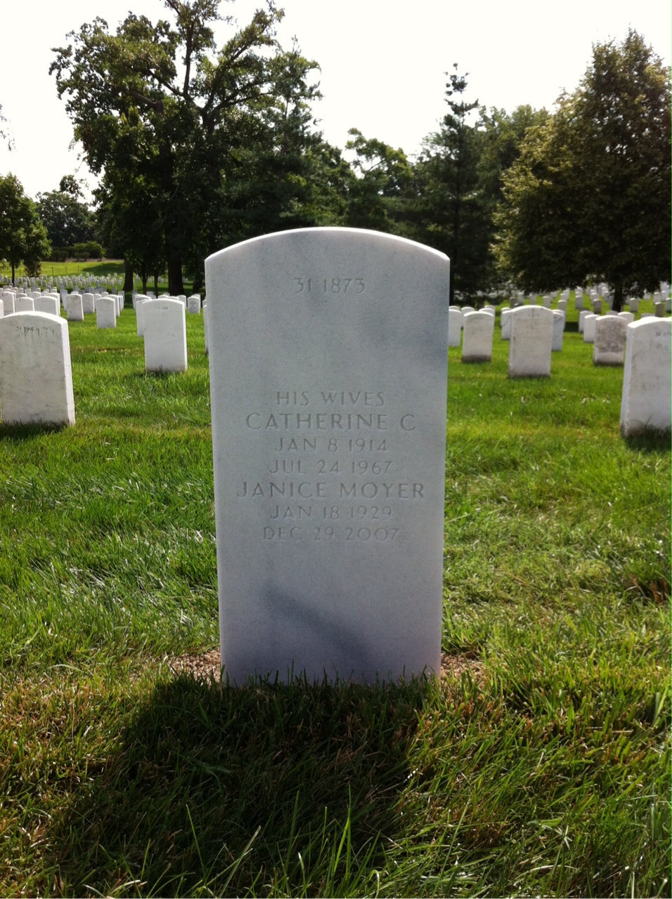 Back of headstone — Russell Pankey