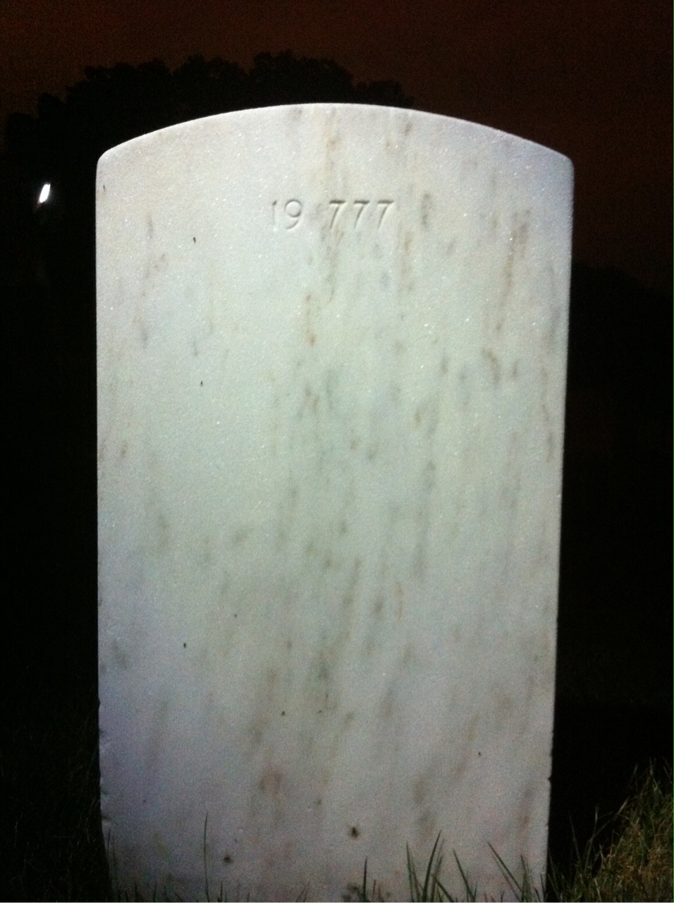 Back of headstone — Charles Moten