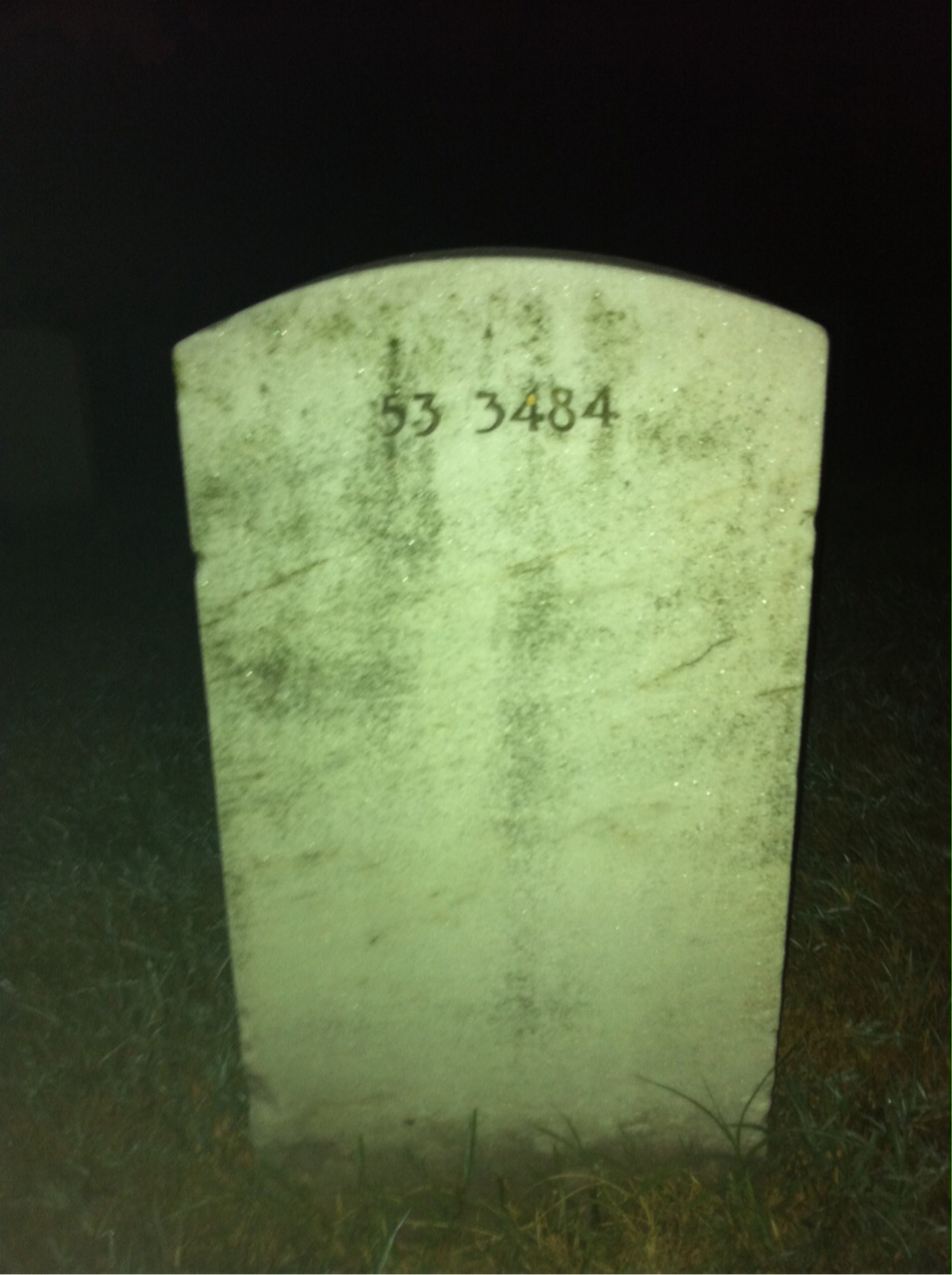 Back of headstone — Cecil Adams