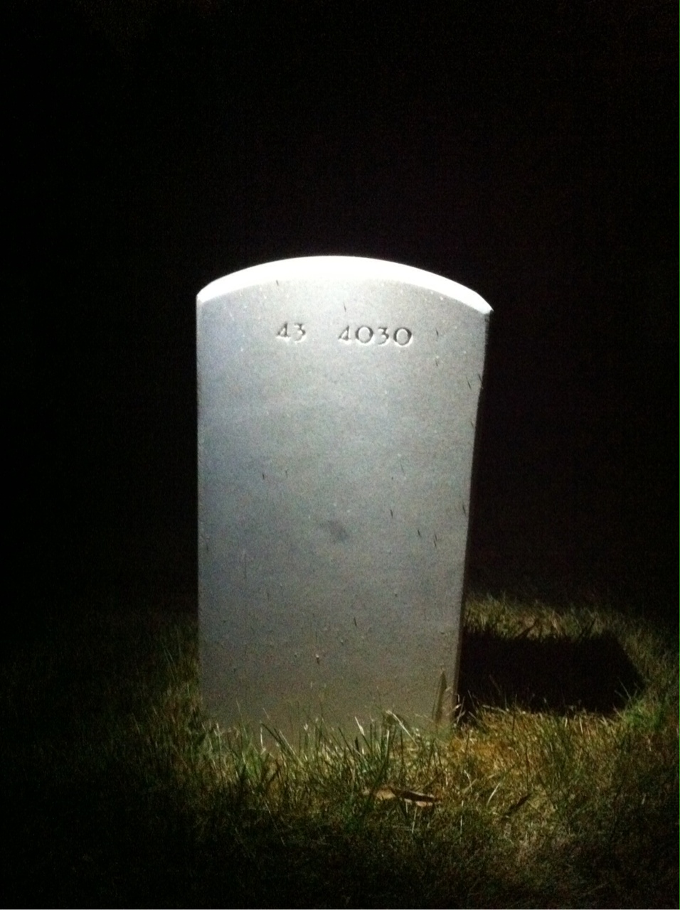 Back of headstone — Anne Bacon