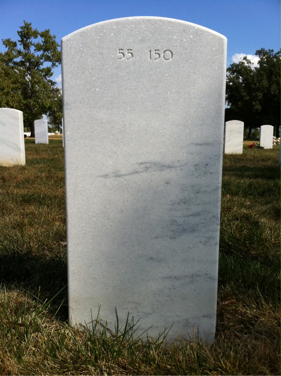 Back of headstone — David Lee Sennabaum