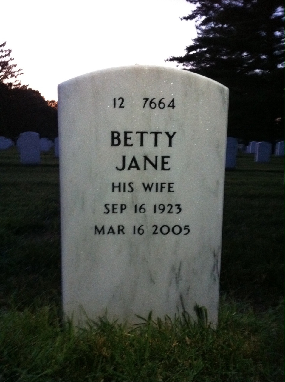 Back of headstone — James Hargis