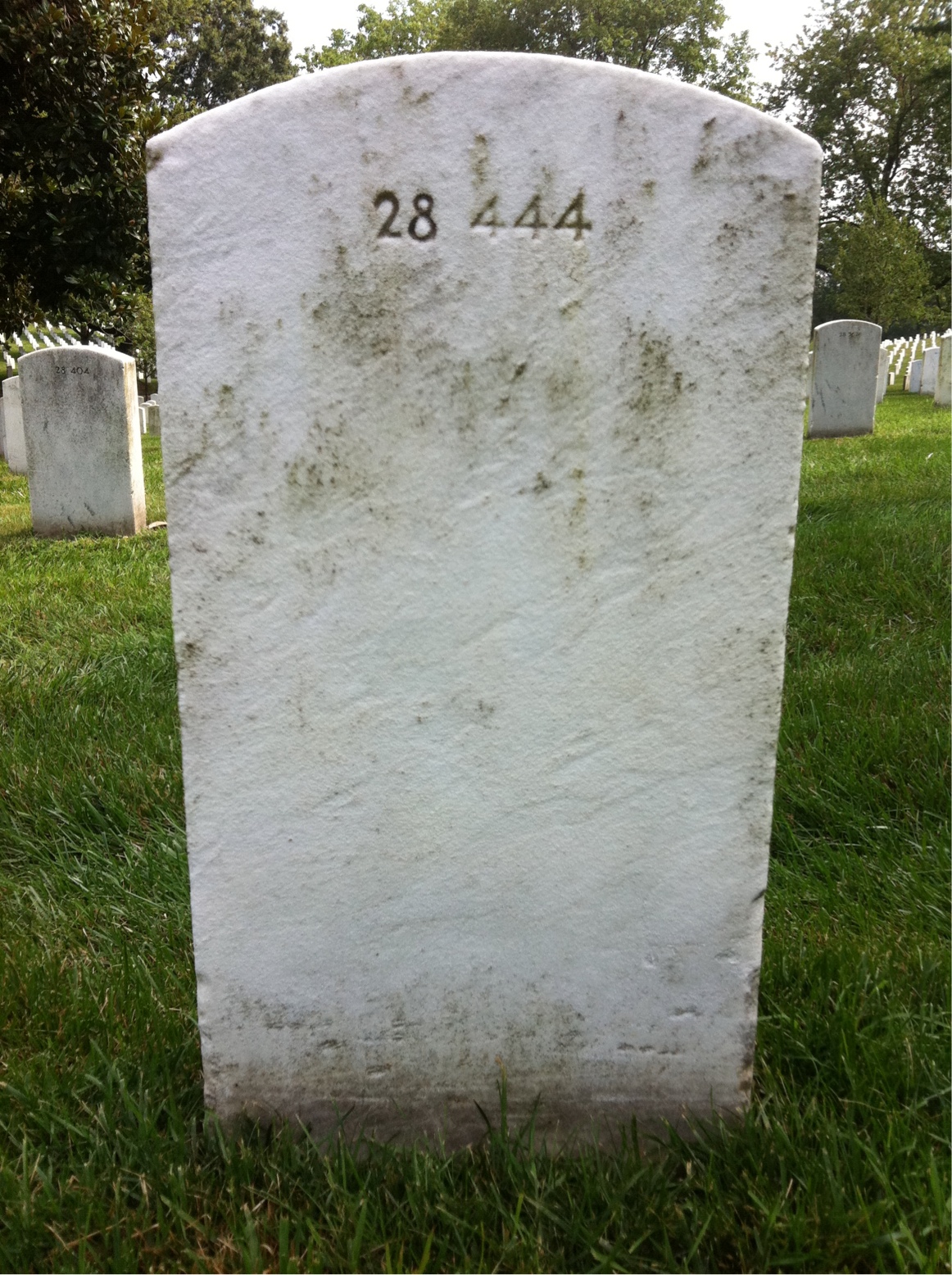 Back of headstone — John Minor