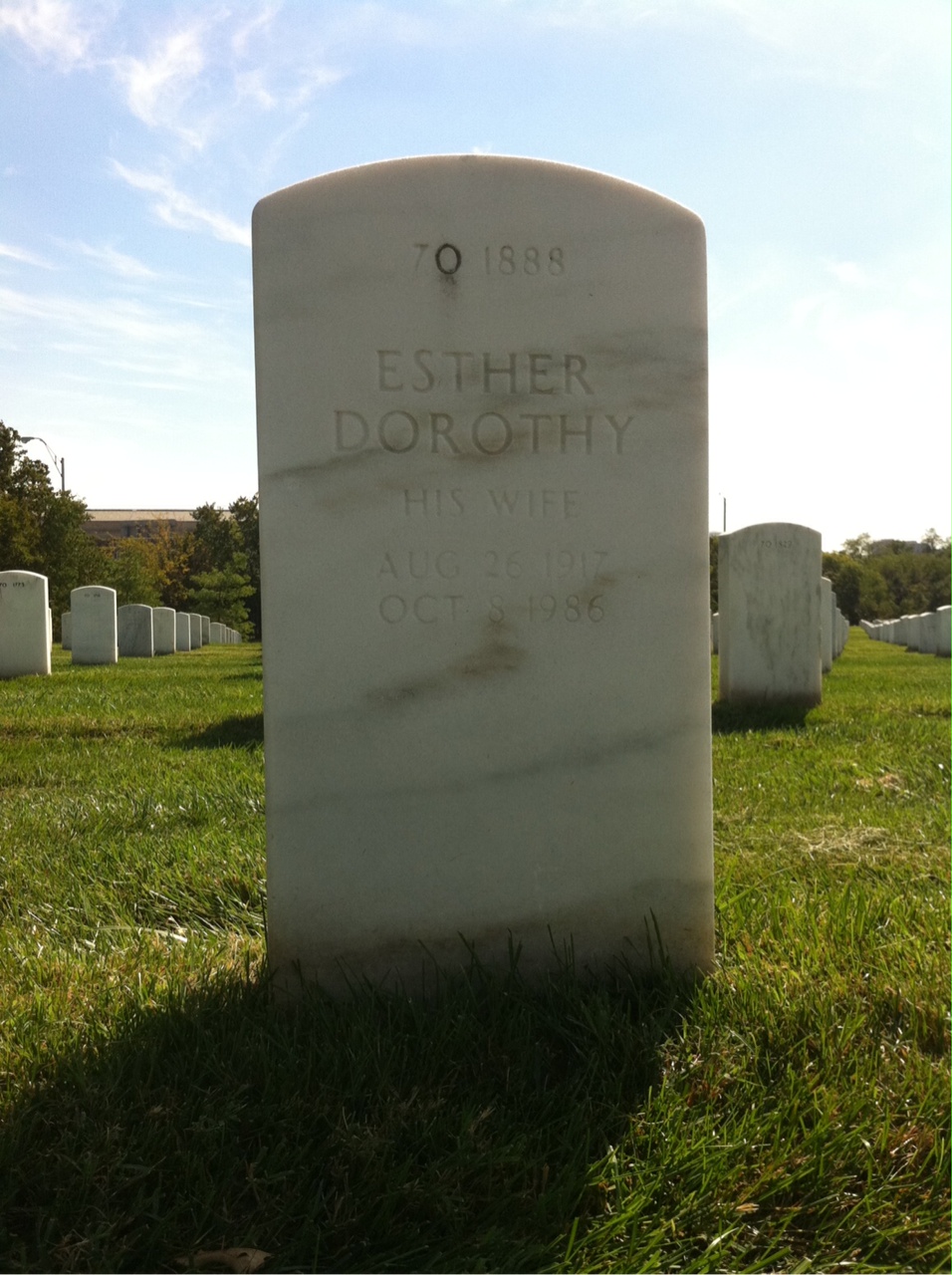 Back of headstone — Esther Mckenzie