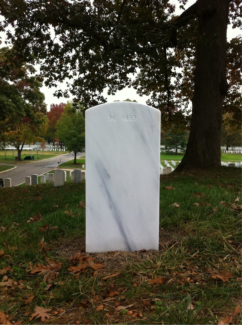 Back of headstone — Johannes L Rasmussen