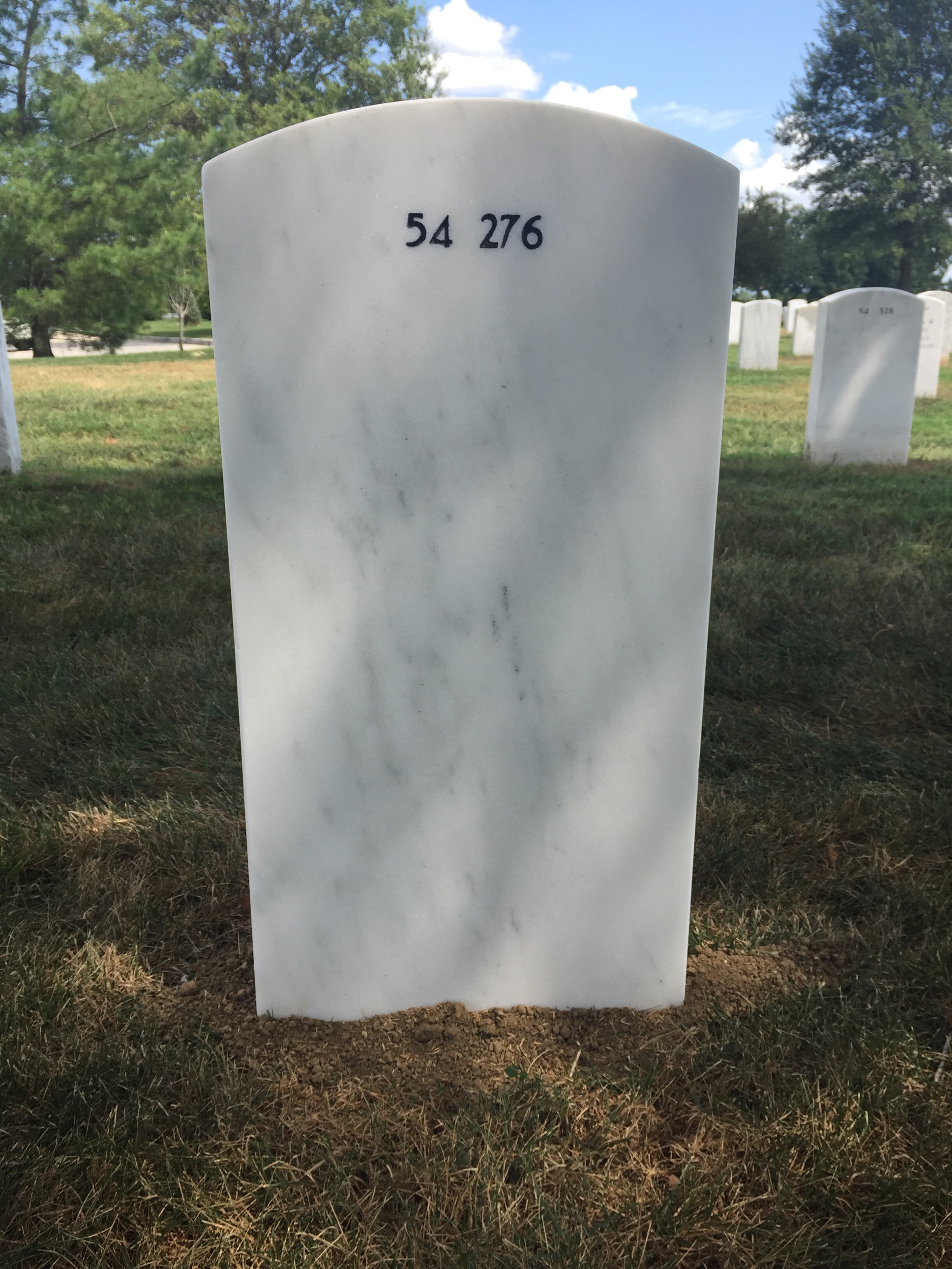 Back of headstone — Vollie C Fields