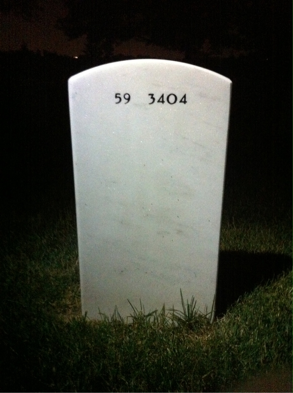 Back of headstone — Richard Powell