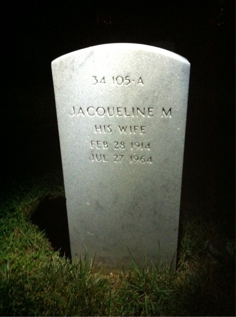 Back of headstone — Edmund Mueller