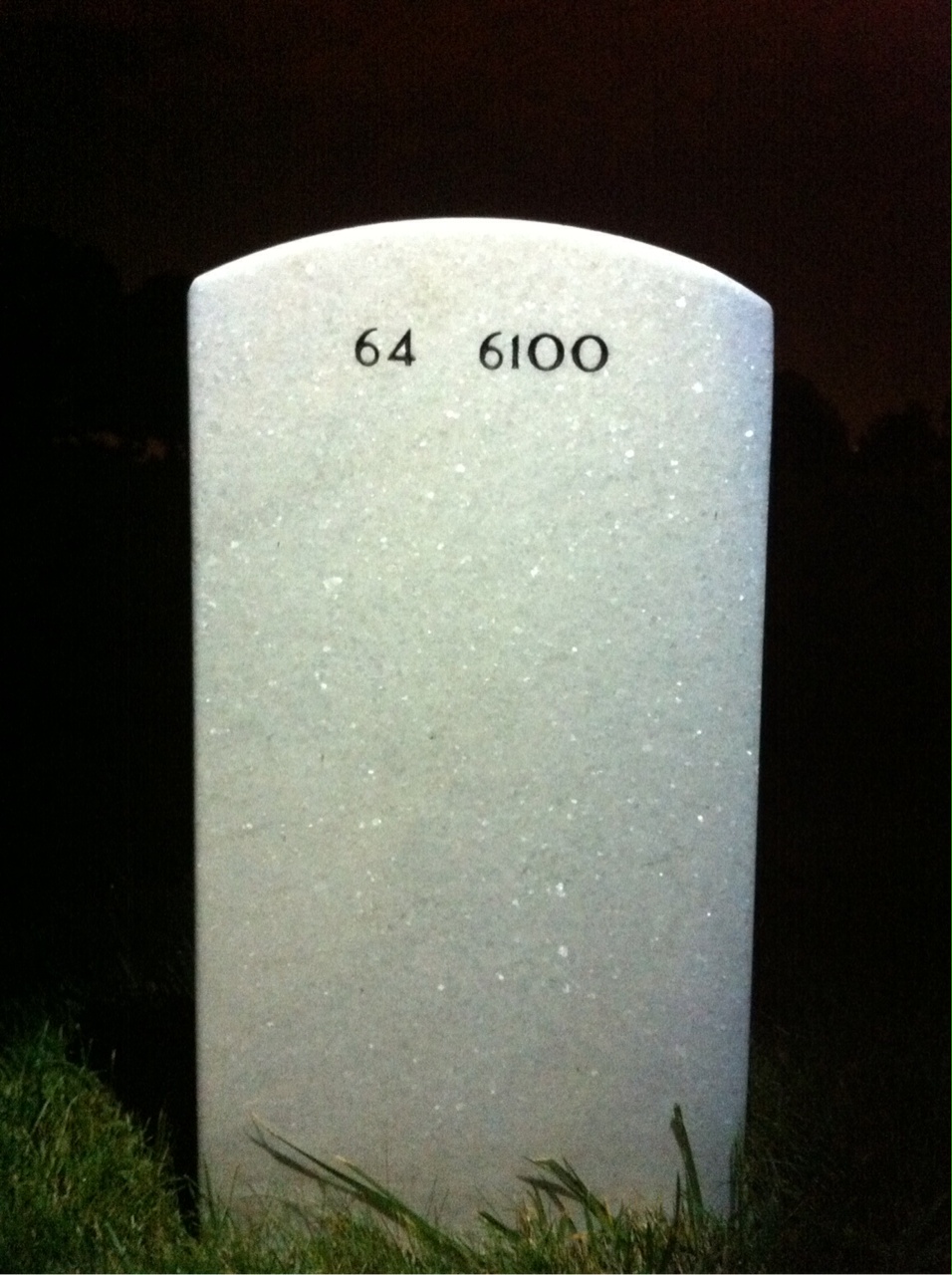 Back of headstone — John Swift