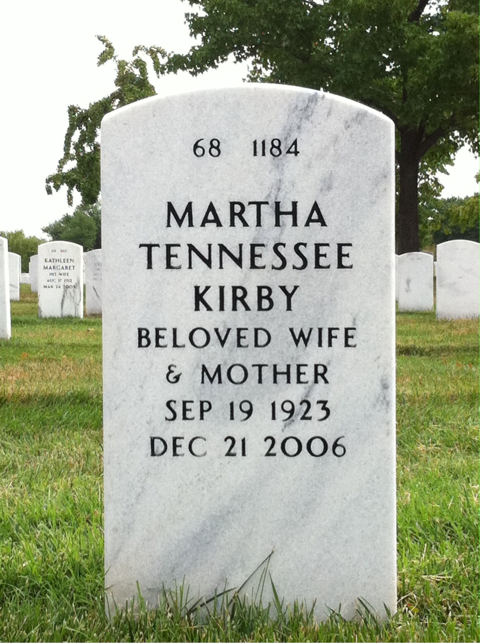 Back of headstone — Kent Zimmerman