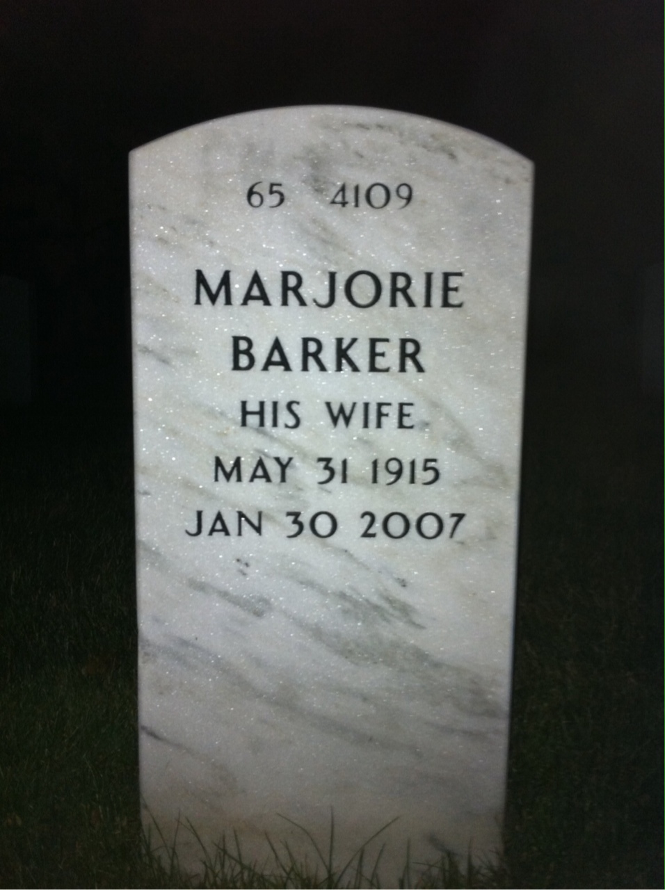 Back of headstone — William Burke