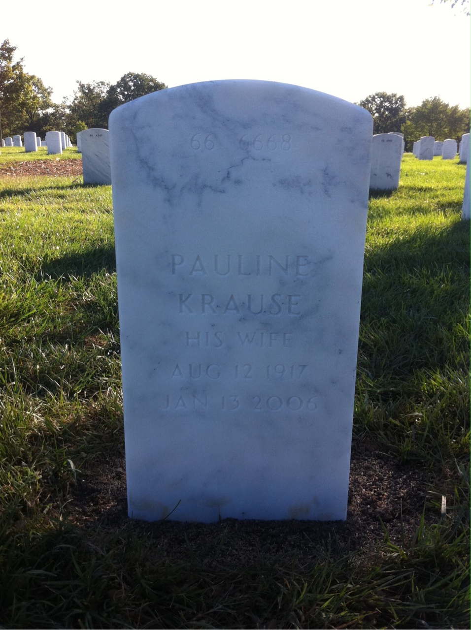 Back of headstone — Arthur Levens
