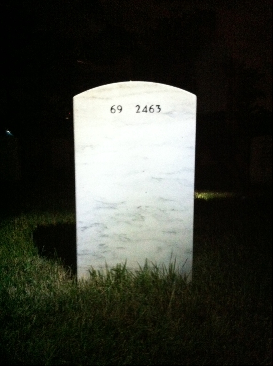 Back of headstone — Edward Anderson