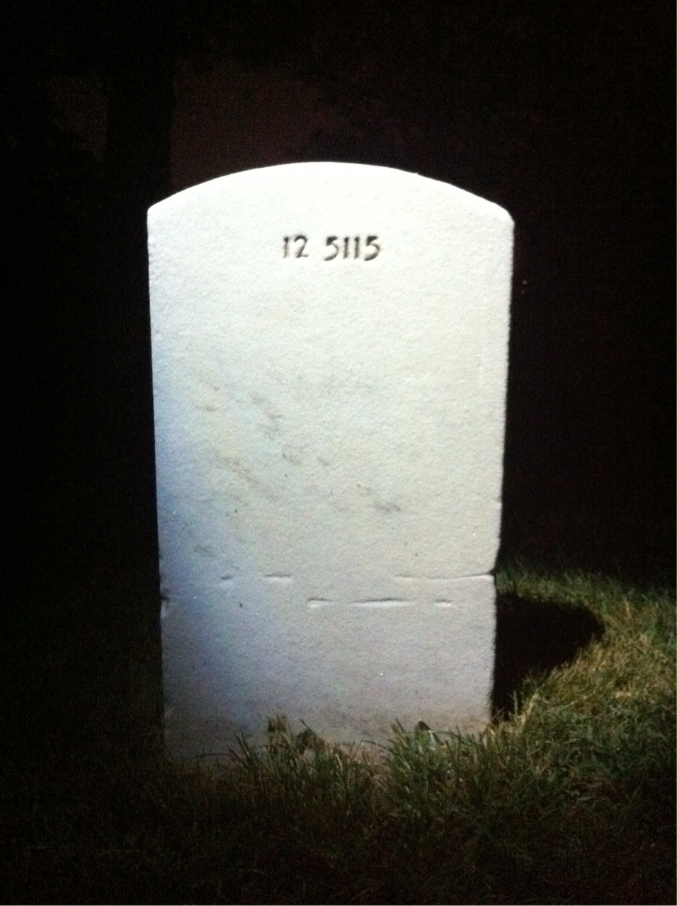 Back of headstone — Alice Amory