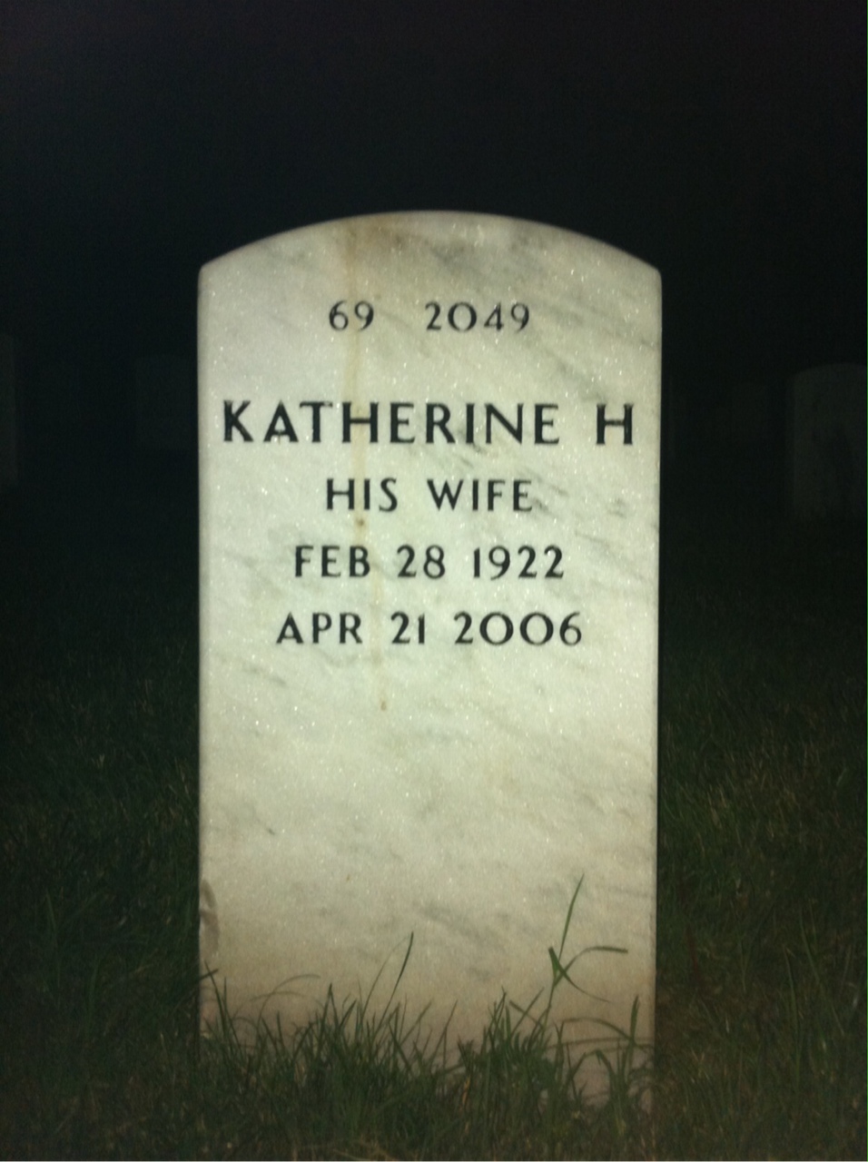Back of headstone — Edward Gabriel