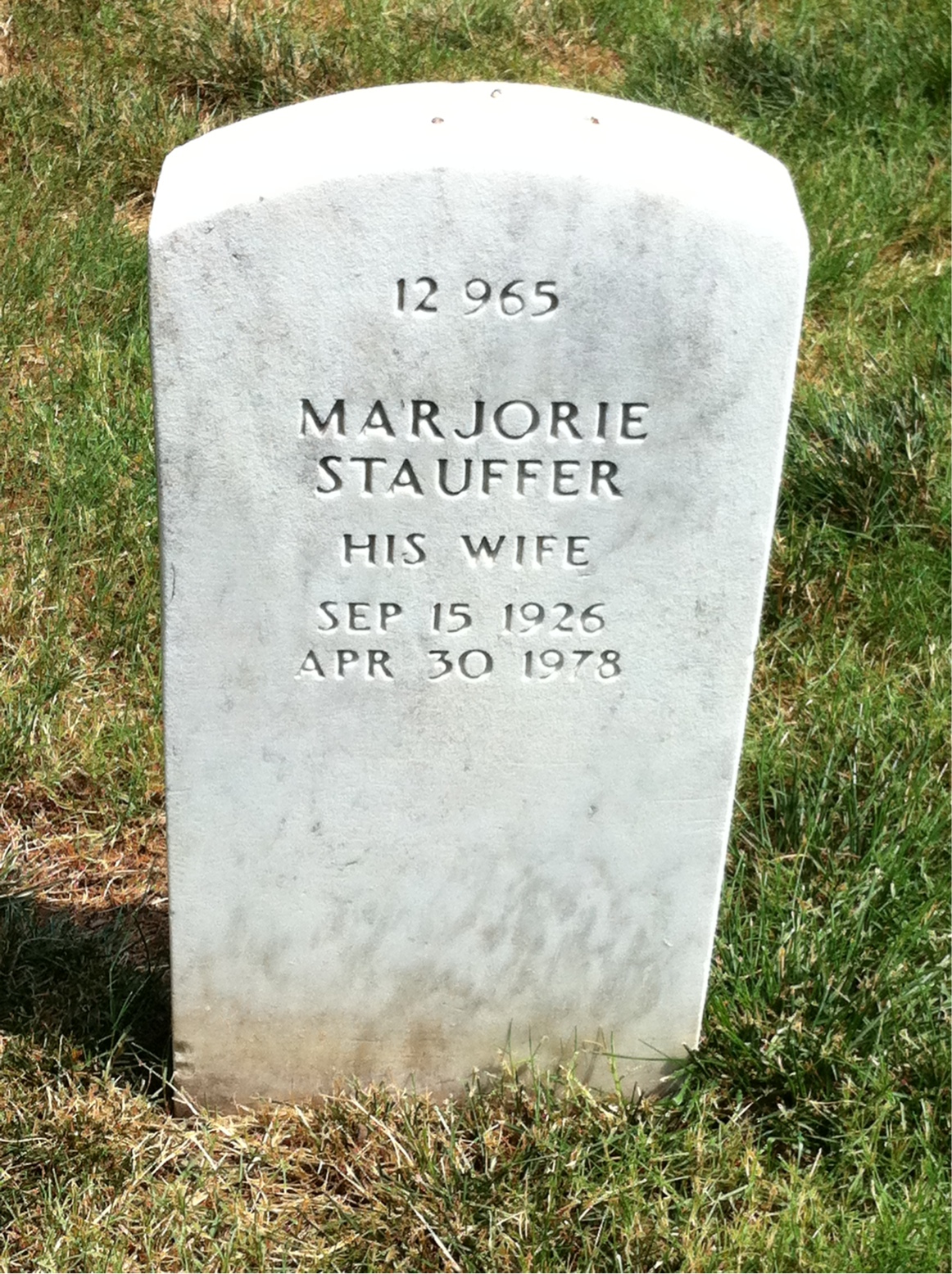 Back of headstone — Cleo Allen