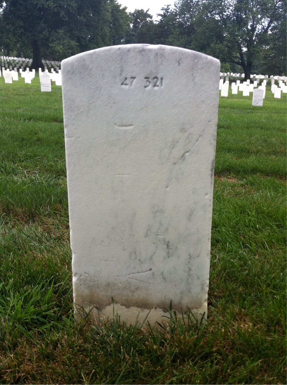 Back of headstone — Charles Anderson