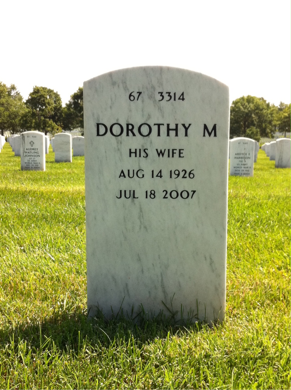 Back of headstone — Jack White