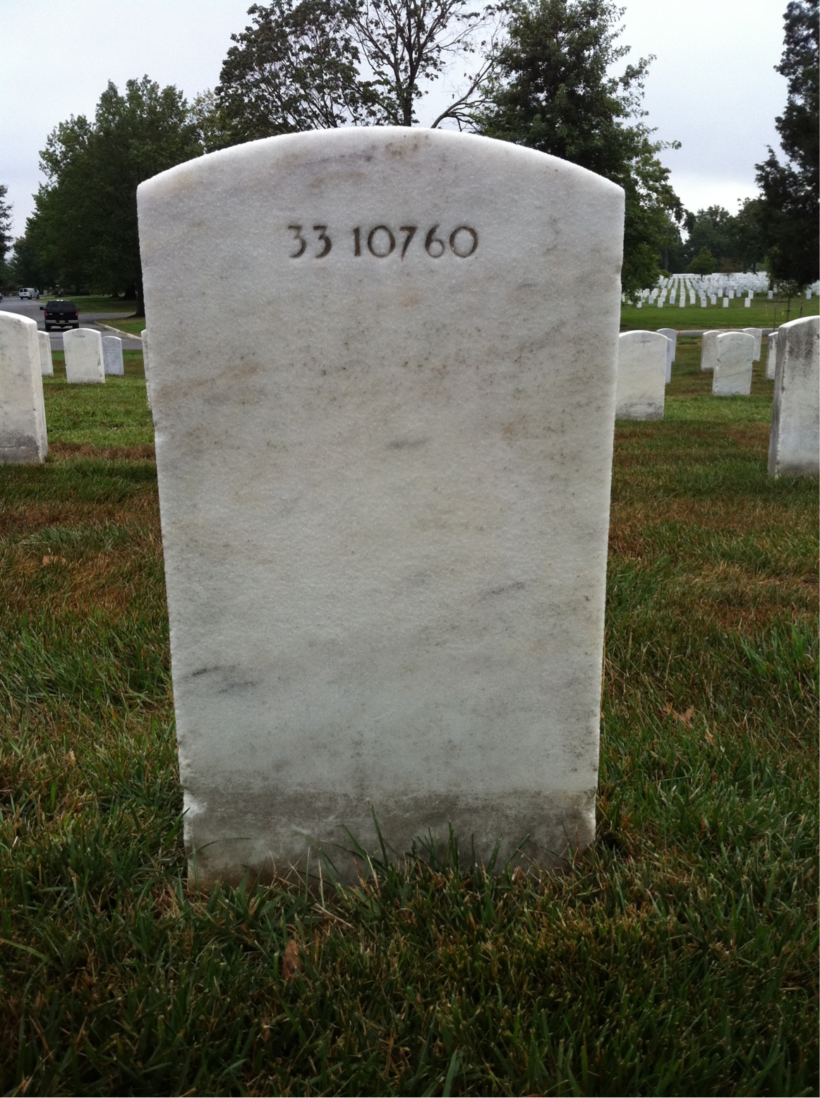 Back of headstone — Margaret Millett