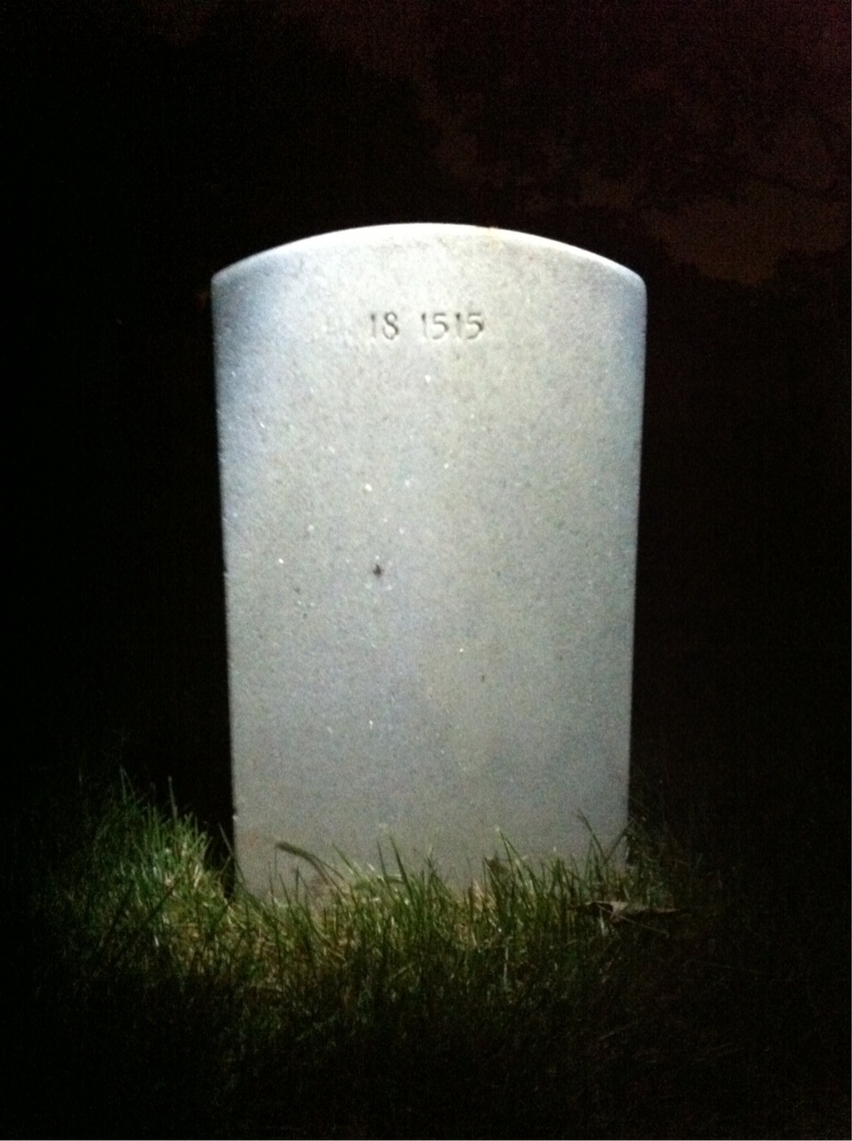 Back of headstone — Joseph Collins