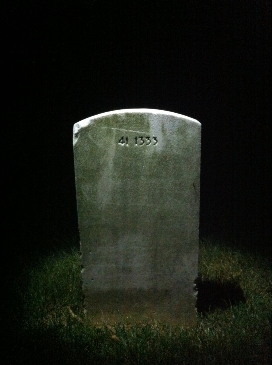 Back of headstone — William T Henderson