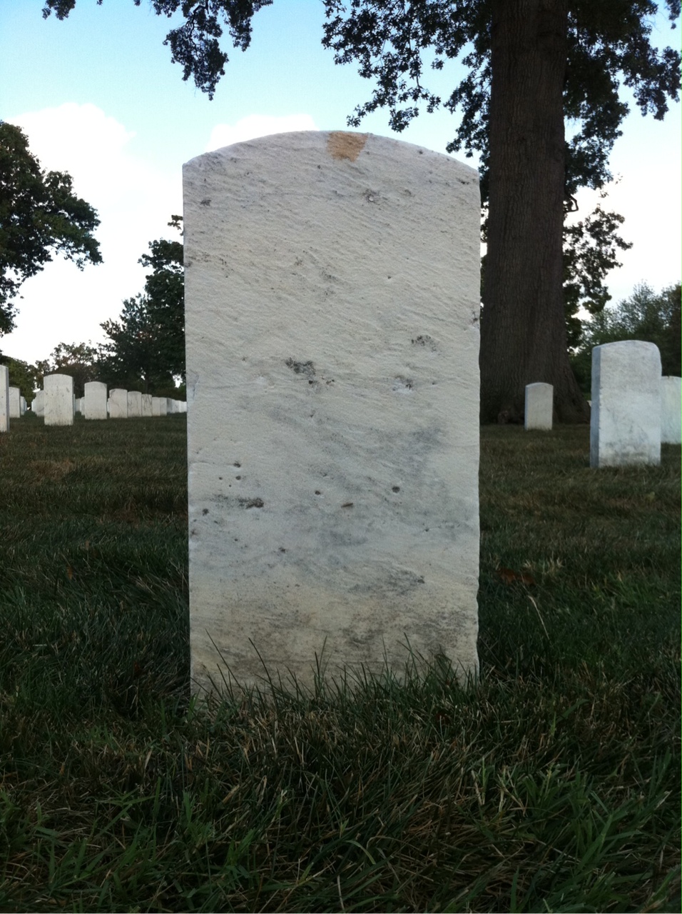 Back of headstone — Jonas Mohn
