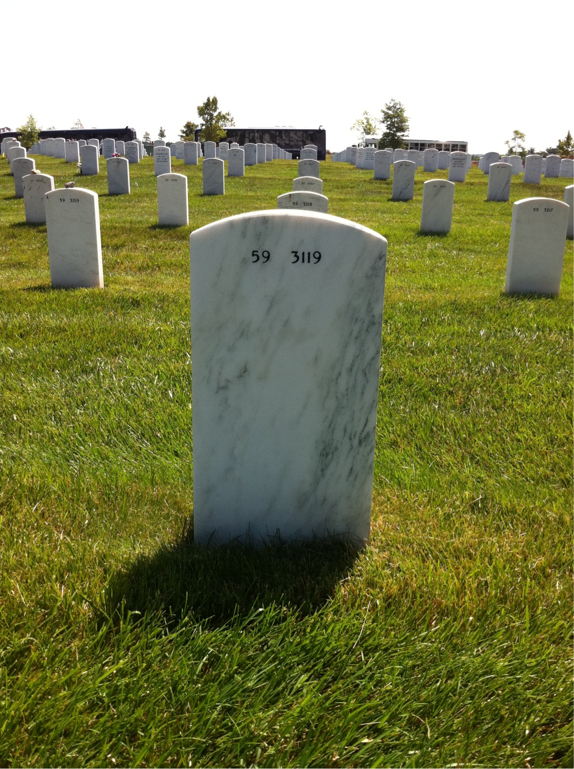 Back of headstone — James Ledford