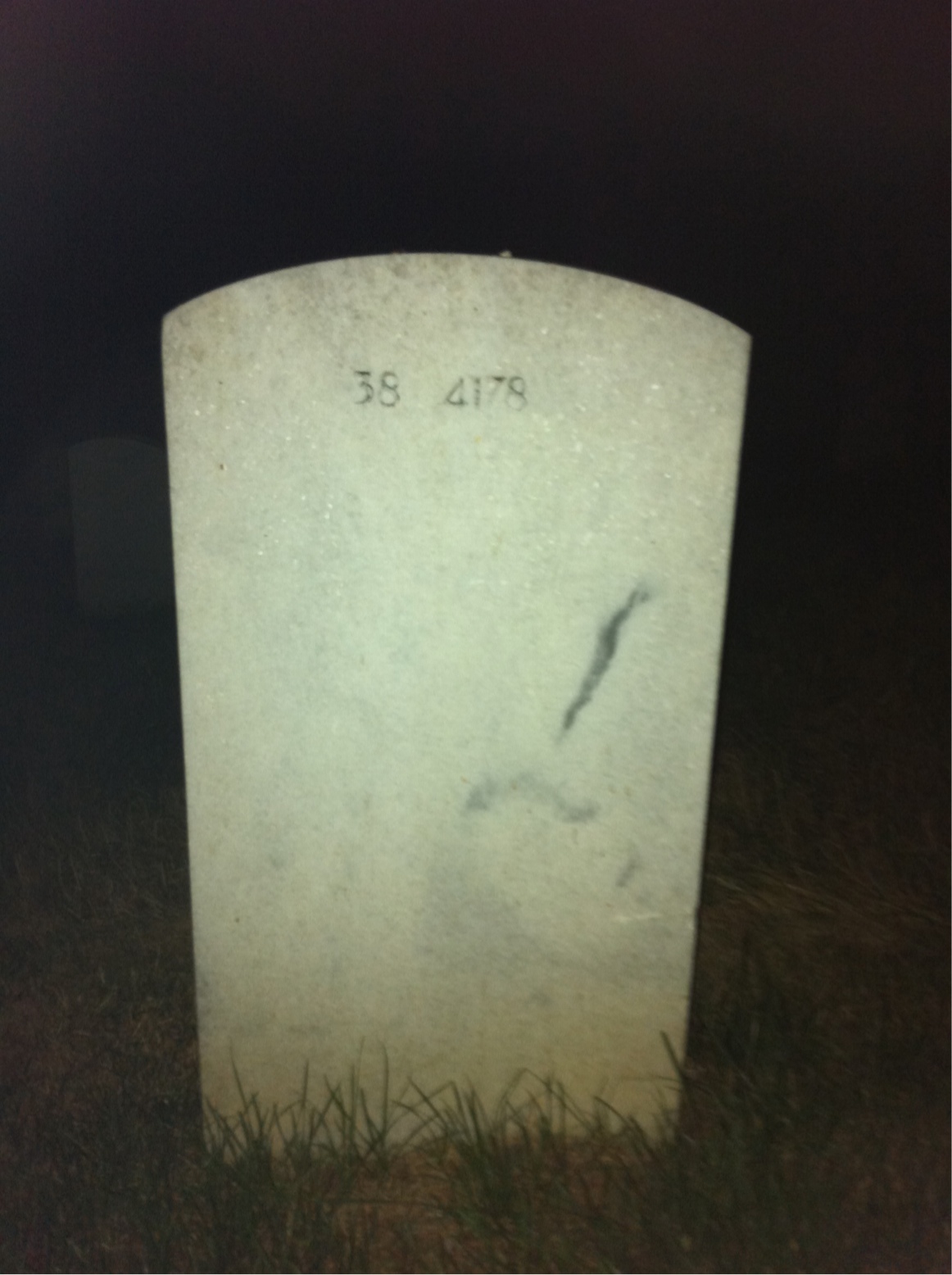 Back of headstone — Oliver Ballengee