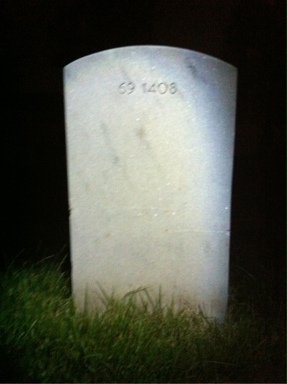 Back of headstone — Son Adams