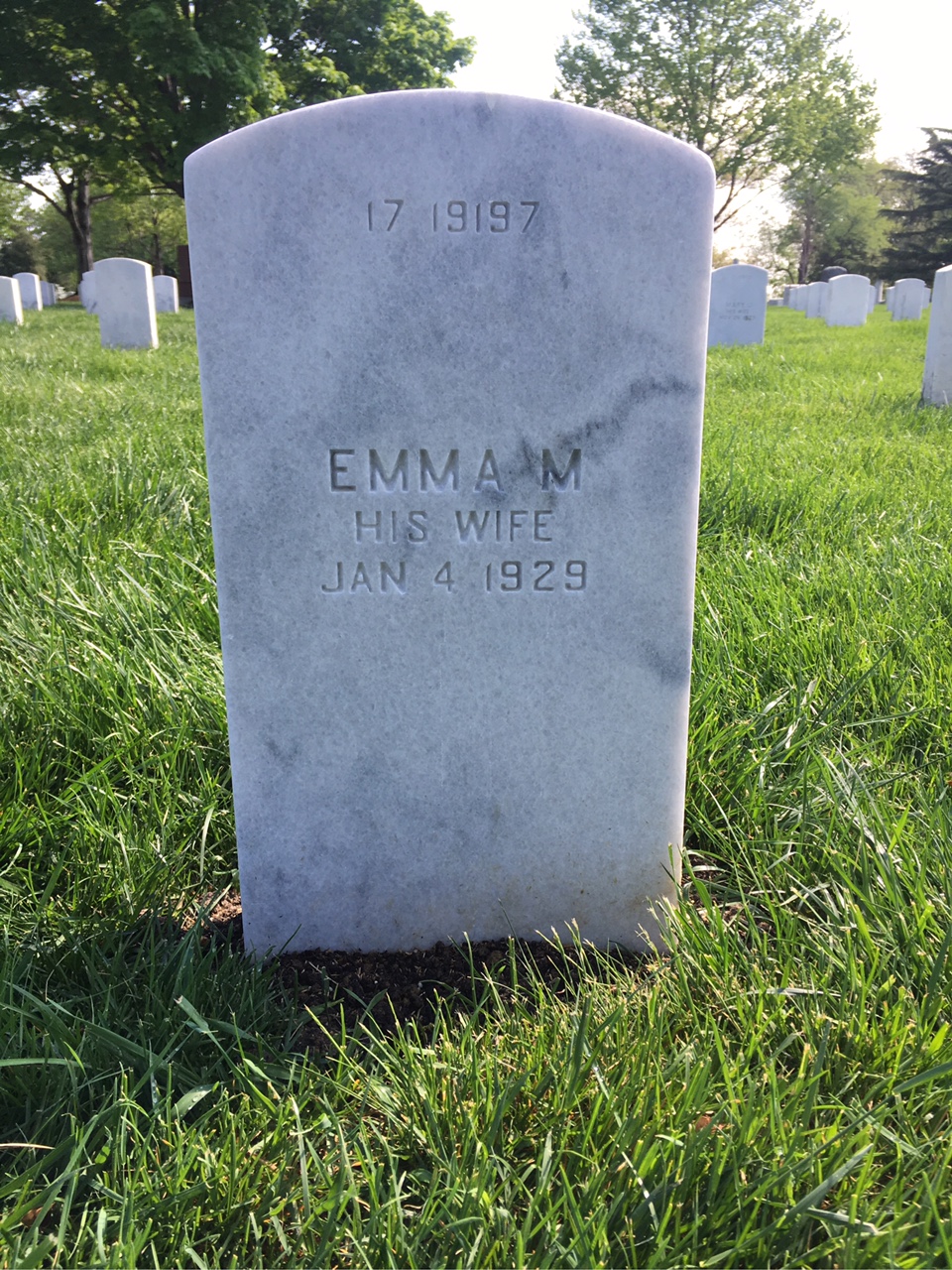 Back of headstone — George Aul