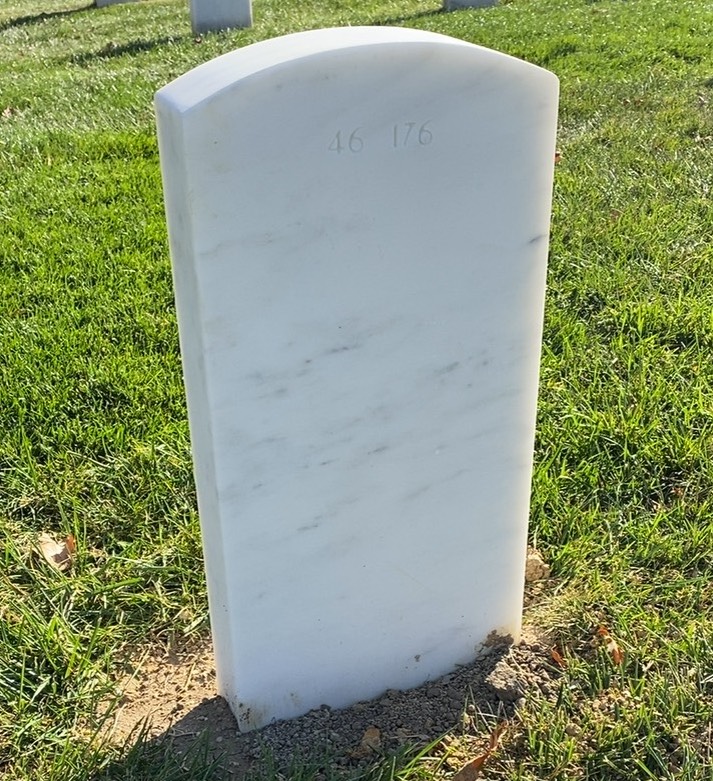 Back of headstone — Thomas J Shubbuck