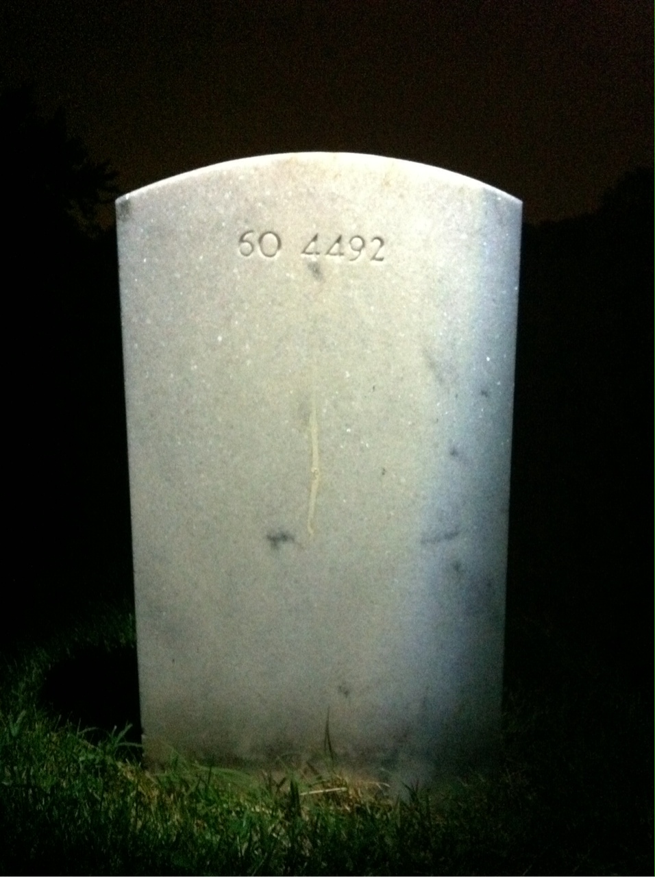 Back of headstone — Benjamin Alexander